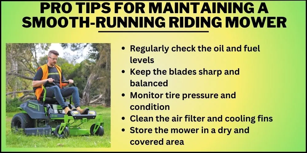 Pro Tips for Maintaining a Smooth-Running Riding Mower